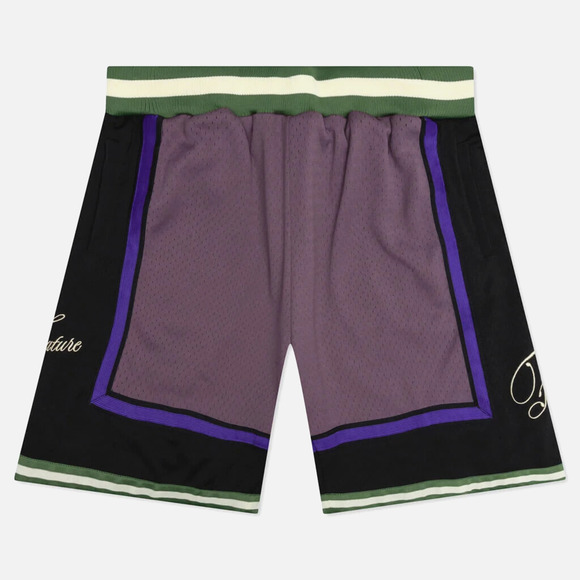 Feature Collab Mitchell & Ness Shorts Size XL Purple Green NWT - Picture 1 of 12